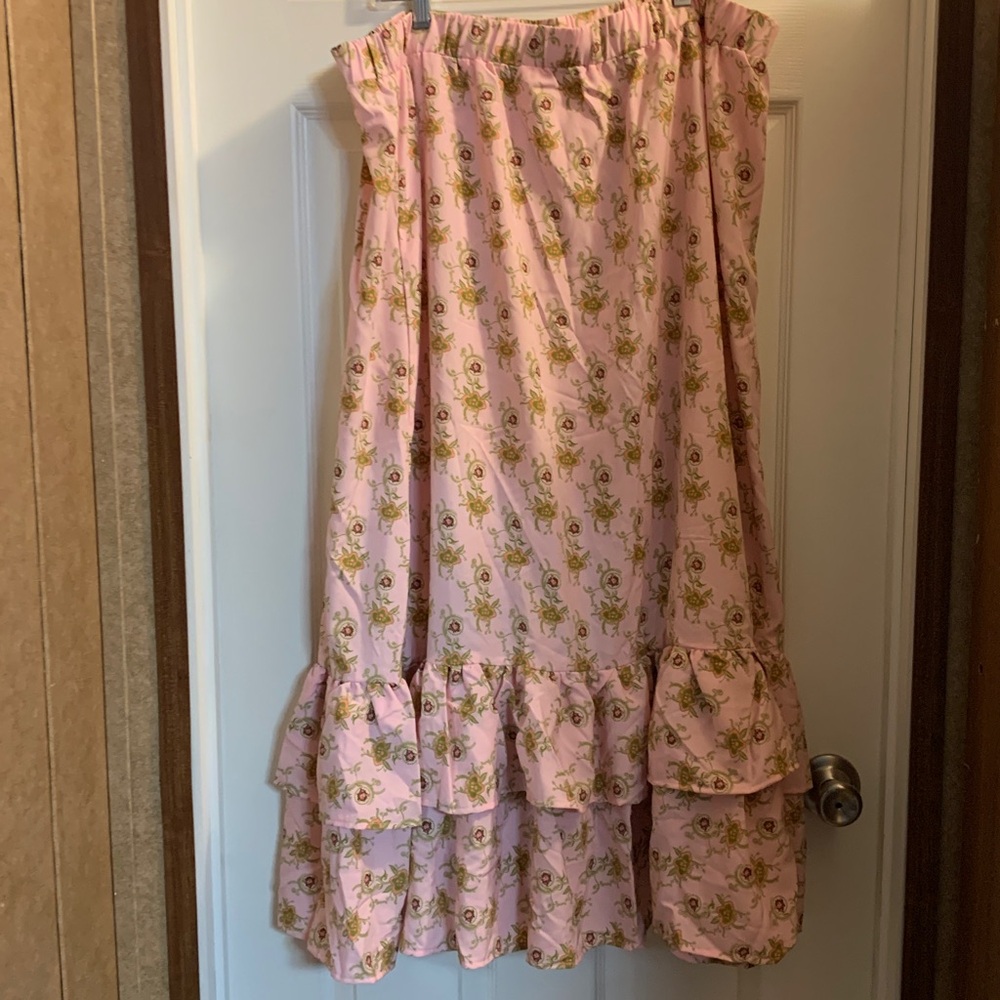 Pink Floral Ruffle Skirt - Picture 3 of 3